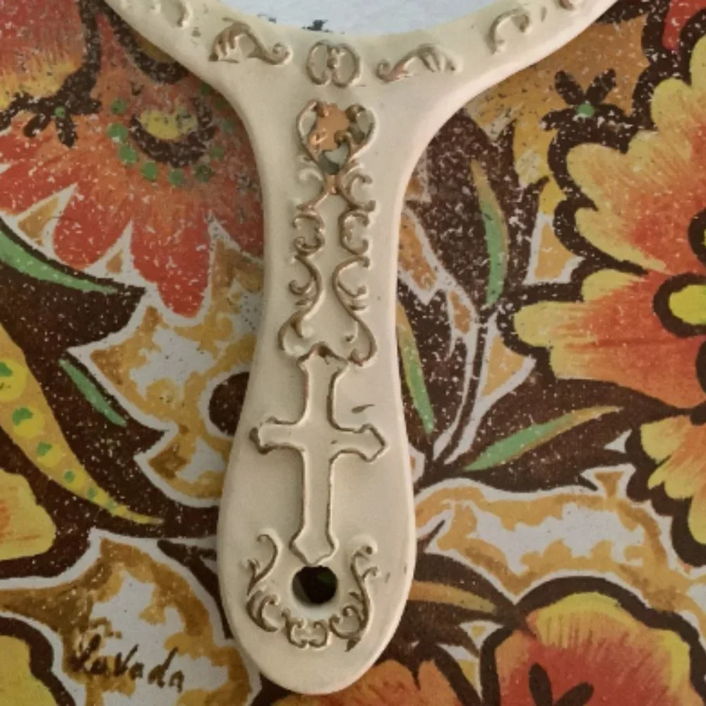 Vintage Holy Family Hand Mirror